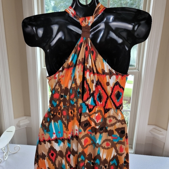 Sequin Hearts BOHO print halter maxi dress - Picture 11 of 13